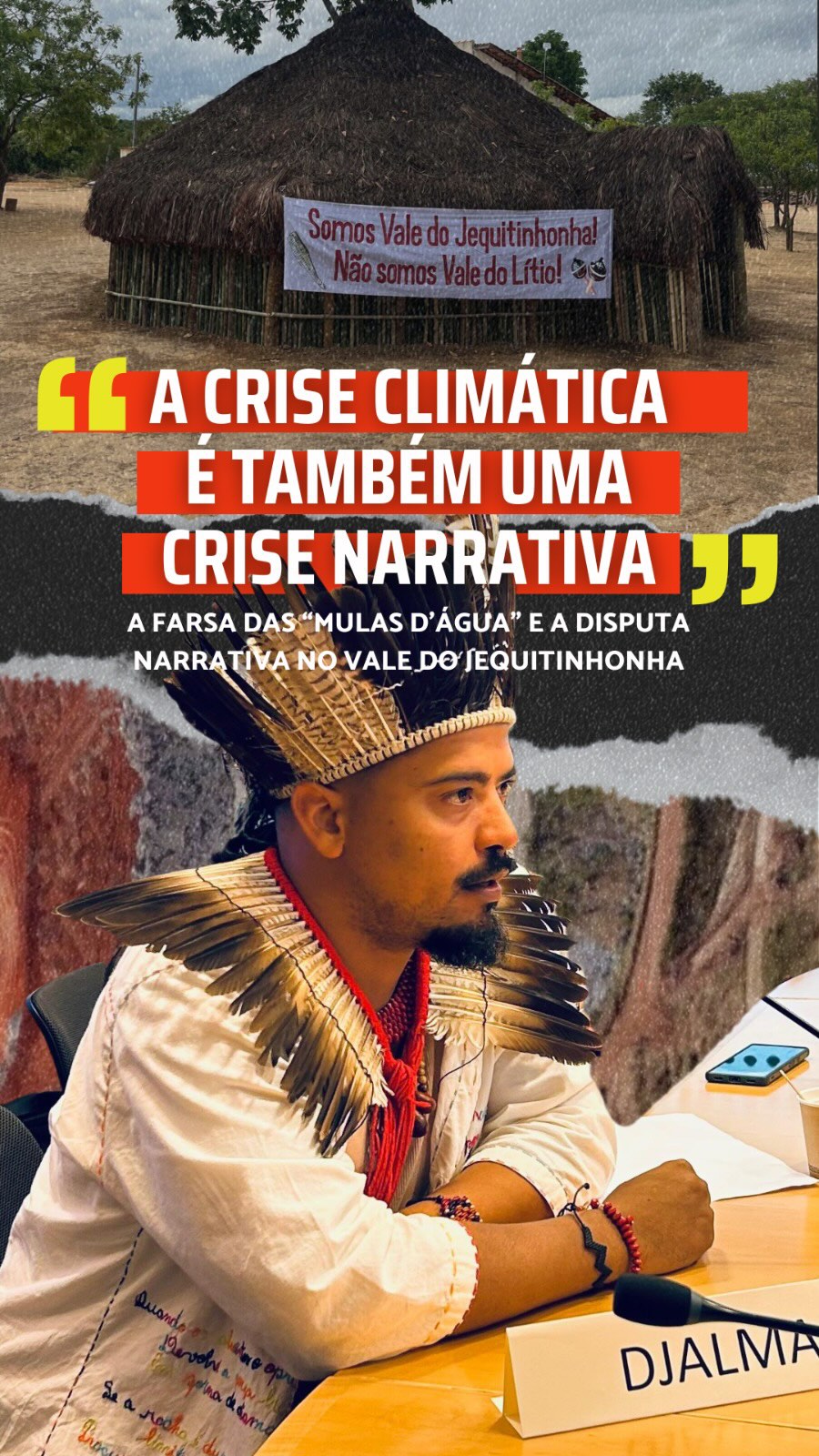 A disputa pelos nomes é uma das disputas mais sérias que existe. Nomear é dar (ou tirar) a vida. Estou na COP30, em Belém do Pará, tentando fazer ecoar as vozes dos povos do Vale do Jequitinhonha. E, enquanto vivemos aqui o esforço coletivo pela justiça climática, circula nas redes um vídeo de Ana Cabral, da mineradora canadense Sigma Lithium, empresa que já destrói territórios inteiros no Vale e recebeu 586 milhões de reais do BNDES, retirados do Fundo Clima: o fundo que deveria fortalecer comu