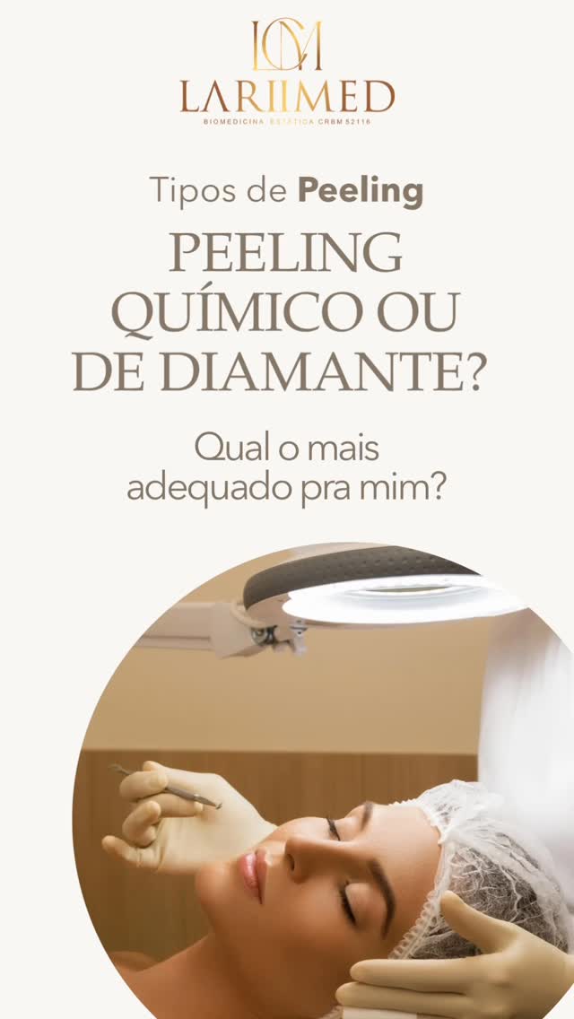 ✨ Peeling químico ou peeling de diamante: qual é o ideal pra sua pele? ✨

💎 Peeling de Diamante
É uma esfoliação mecânica, suave e segura, que remove as células mortas da superfície da pele.
👉 Ideal para quem quer limpeza profunda, viço imediato e textura mais uniforme.

🧪 Peeling Químico
Utiliza ácidos específicos, escolhidos após avaliação, para promover renovação celular mais profunda.
👉 Indicado para tratar manchas, acne, melasma, linhas finas e rejuvenescimento.

📌 A diferença está na 