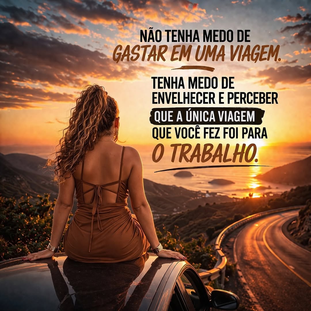 ✨Quantas vezes você adiou viver…?

Adiou por medo de gastar?

A verdade é que o dinheiro volta.
O tempo… não!

Viajar não é gasto.
É investimento em memórias, em vida, em você. ✨

Porque no final…
o que mais dói não é o que você fez,
é o que você deixou de viver.

✈️Não adie a sua vida. Viva agora! Viva hoje… VIAJE! 🛫

 #viagem #viajarepreciso #viajartransforma #liberdade #estilodevida