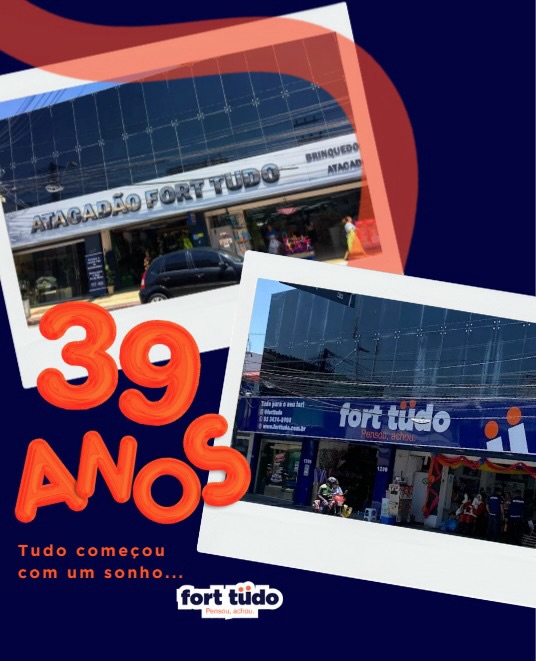 Hoje a Fort Tudo completa 39 anos.
Mas essa história nunca foi só sobre uma empresa, um CNPJ ou números.

A Fort Tudo é o reflexo de duas pessoas que vieram de muito pouco, enfrentaram tudo o que podiam enfrentar, pagaram um preço que muita gente nunca viu… para mudar o destino de toda uma família.

Meus pais construíram mais do que um negócio.
Construíram legado.
Construíram oportunidades.
Construíram um futuro diferente daquele que um dia tiveram.

Por trás de cada conquista existem renúncias,