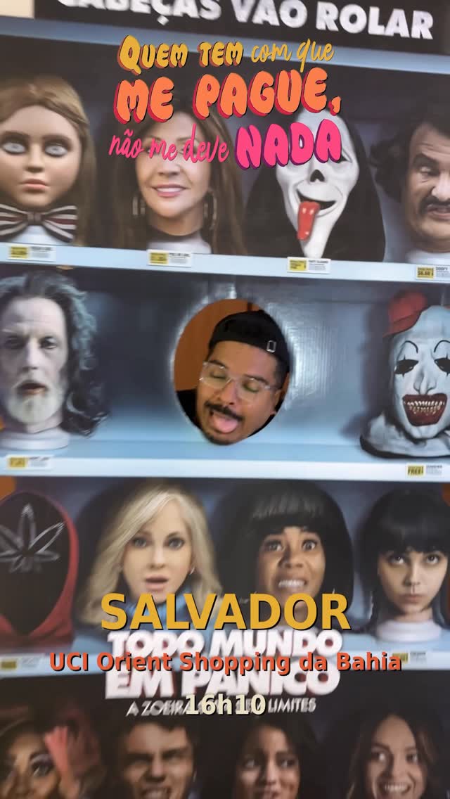 🚨 NOVIDADE NOVAAAA 🚨 QUEM TEM COM QUE ME PAGUE, NÃO ME DEVE NADA chegou no shopping da Bahia, mais um motivo pra vc ir assistir, sem desculpinhas, CORRE LOGO
