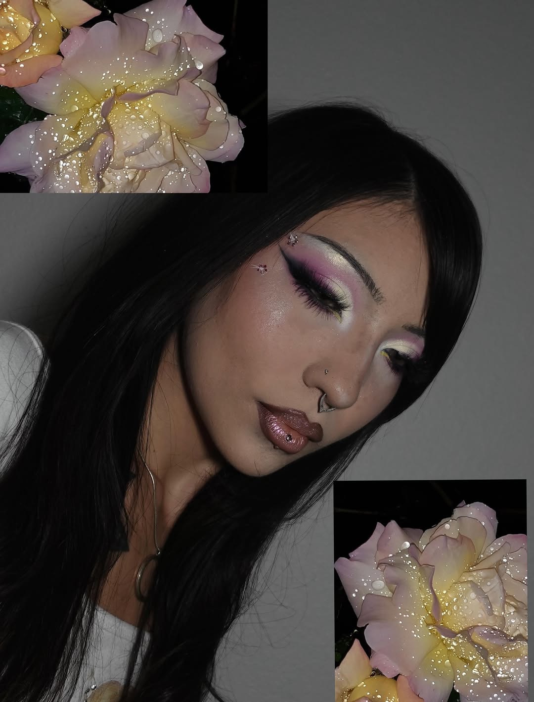 🌼🎀⭐️🌸
products used: 
@blendbunnycosmetics x @chanel_diabla palette 
@lethalcosmetics black spring palette 
@meltcosmetics black onyx + supernatural mascara 
@aboutfacebeauty highlighting pearls in pirouette 
@morphebrushes bubbly lipliner 
@makeupforever wherever walnut lip pencil 

#makeupinspo #creativemakeup #makeupideas #editorialmakeup