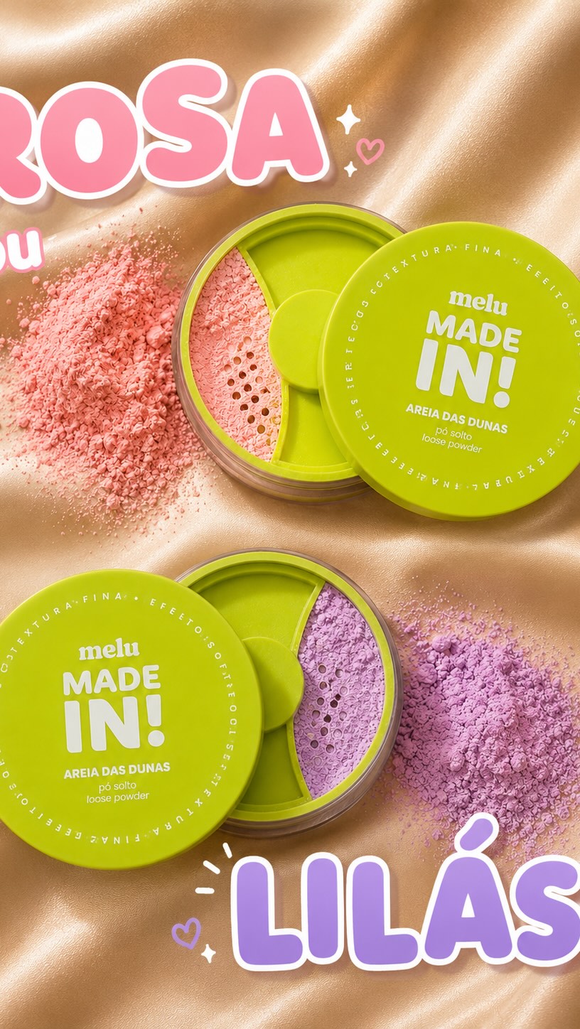 ✨ Rosa ou lilás… qual combina mais com você? 👀

Testei os dois pós soltos da linha MADE IN Areia das Dunas @melu.brasil e o resultado fica simplesmente lindo na pele 💚✨

💜 Horizonte Místico
Ajuda a neutralizar tons amarelados e alaranjados, deixando a pele com efeito mais uniforme e iluminado.

🩷 Magia das Conchas
Perfeito para corrigir tons amarelados e neutralizar olheiras arroxeadas e azuladas.

Além da textura fininha e efeito soft focus que deixa a pele super aveludada ✨

Agora me conta