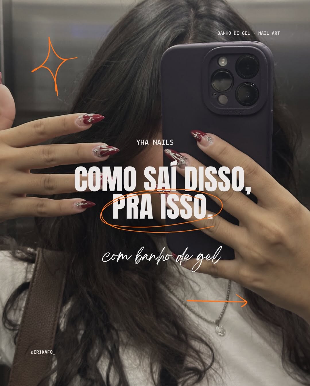 Minha unha não crescia. Quebrava por qualquer coisa. E eu só aceitava mesmo. 🤷🏻‍♀️

Foi quando resolvi experimentar o banho de gel, sem grandes expectativas, só curiosidade.

E aí começou uma das melhores decisões que tomei pras minhas unhas: cada manutenção eu via crescendo mais, ficando mais forte, e ainda saindo com nail arts que tinham a minha cara. ✨

Hoje não abro mão. Unha feita, forte e com personalidade é o mínimo que eu mereço!

Se você também sofreu (ou ainda sofre) com unha que não