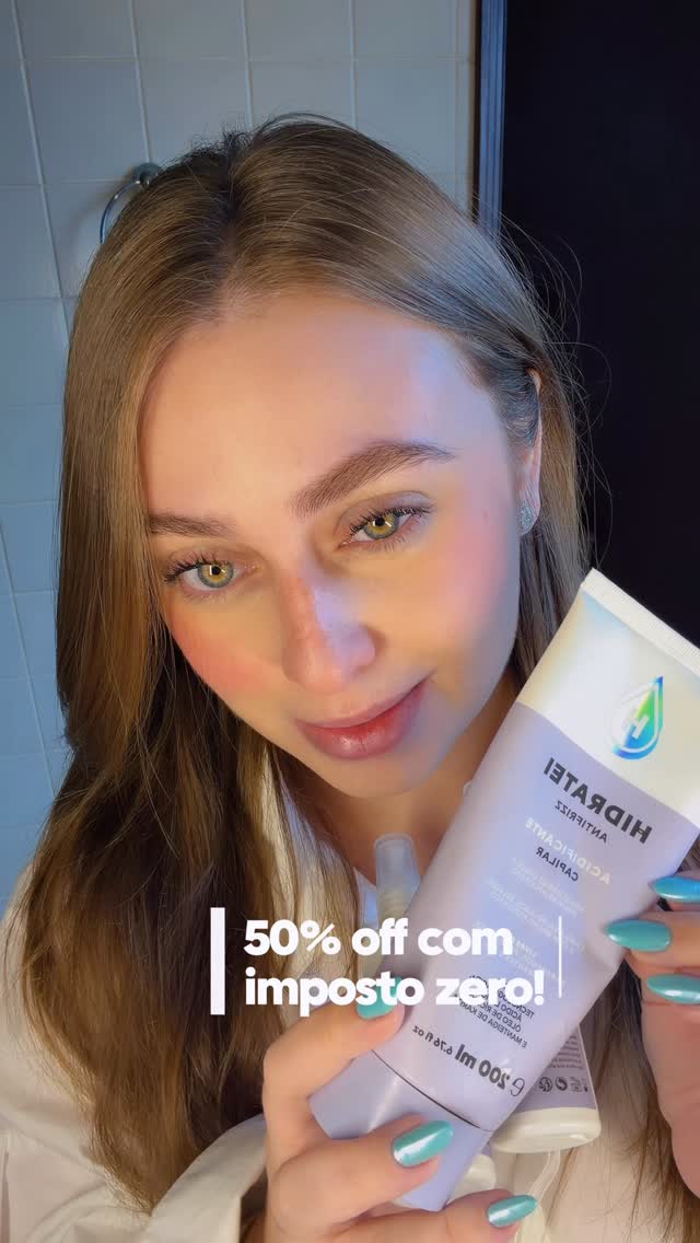 50% off com imposto zero! 🩵🌟 o melhor momento pra finalizar as comprinhas no site de @hidratei 

já corra e garanta os seus produtinhos. 

#hidratei