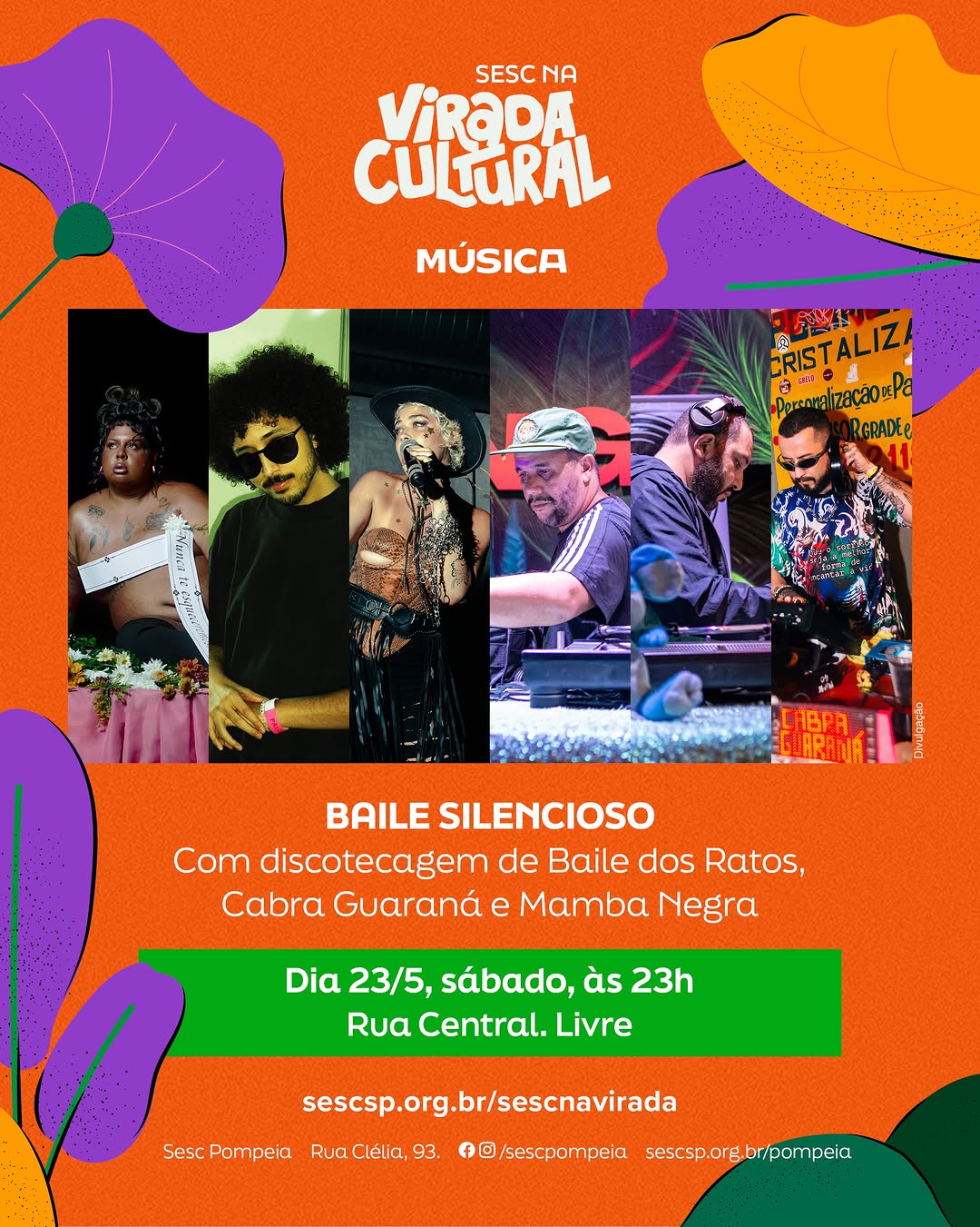 ☆⁺₊⋆ Hoje às 23h a gente te conta um segredo bem no seu ouvidinho. Ninguém nunca falou que seria de graça, apesar de gratuito. A gente vai arrancar de vocês o que vocês têm de mais valioso: O QUÊ VOCÊ DESEJA EM SILÊNCIO?
.
☆⁺₊⋆ A MAMBY participa do Baile Silencioso do @sescpompeia nesse sábado 23/05 das 23h à 01h integrando a programação gratuita da Virada Cultural 2026 ☆⁺₊⋆ 
.
☆⁺₊⋆ À convite do SESC, o @bailedosratos, @cabraguaraná y MAMBA NEGRA compõe o Baile Silencioso numa experiência imersi