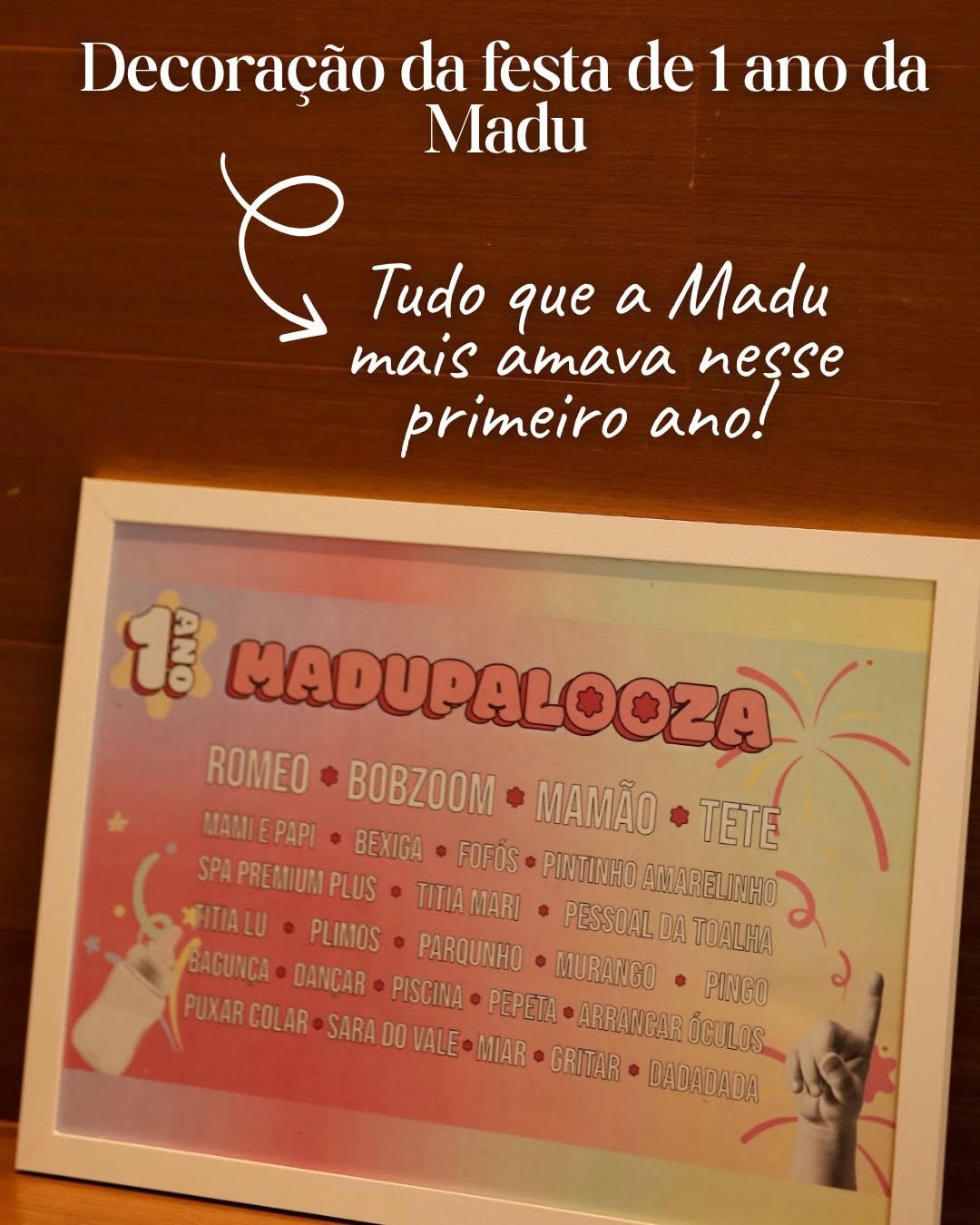 Com um certo atraso - compartilho com vocês a decoração do aniversário da Madu.
Queria algo diferente, e não conseguia decidir por um único tem. Decidi entao fazer o Madupallooza! Um festival com tudo que ela amava nesse primeiro ano!
Cheguei com essa ideia maluca pra @nalua.curadoria e com pouco orcamento kkk e elas executaram! Pedi também ajuda pra tia e designer favorita @marinacmoura pra criar toda identidade visual!

Muitos adereços vieram da @sheinbrasil , elas usaram meu acervo pessoal (e