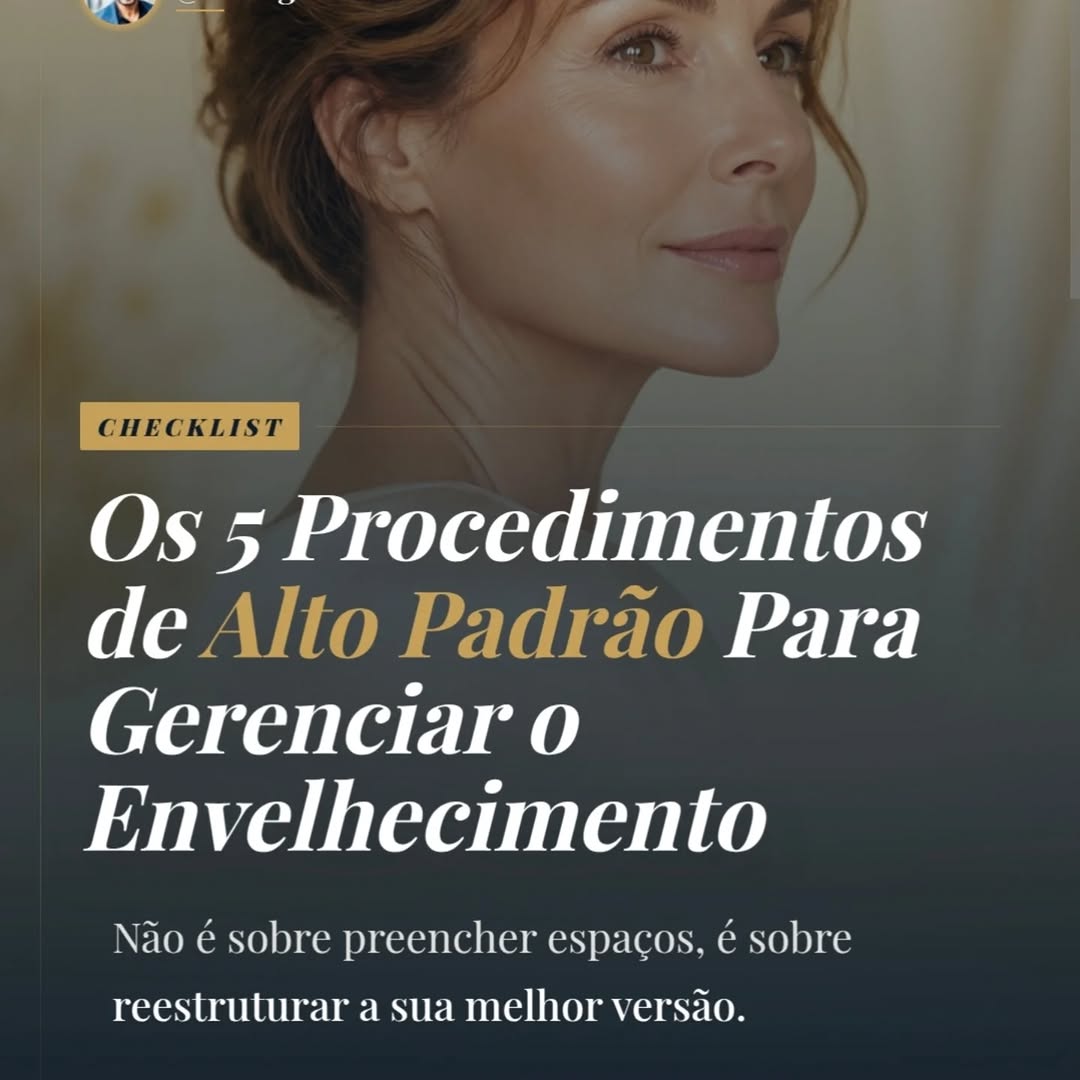 O rejuvenescimento facial de alto padrão não começa no excesso.
Começa na estratégia, na anatomia e no respeito à sua identidade.

Envelhecer é natural.
Parecer cansado, pesado ou sem expressão não precisa ser.

A verdadeira harmonização facial não busca “mudar rostos”.
Ela restaura estrutura, firmeza, sustentação e leveza, preservando aquilo que existe de mais sofisticado em você: sua naturalidade.

Neste checklist, mostramos 5 pilares fundamentais para um rejuvenescimento facial elegante, inte