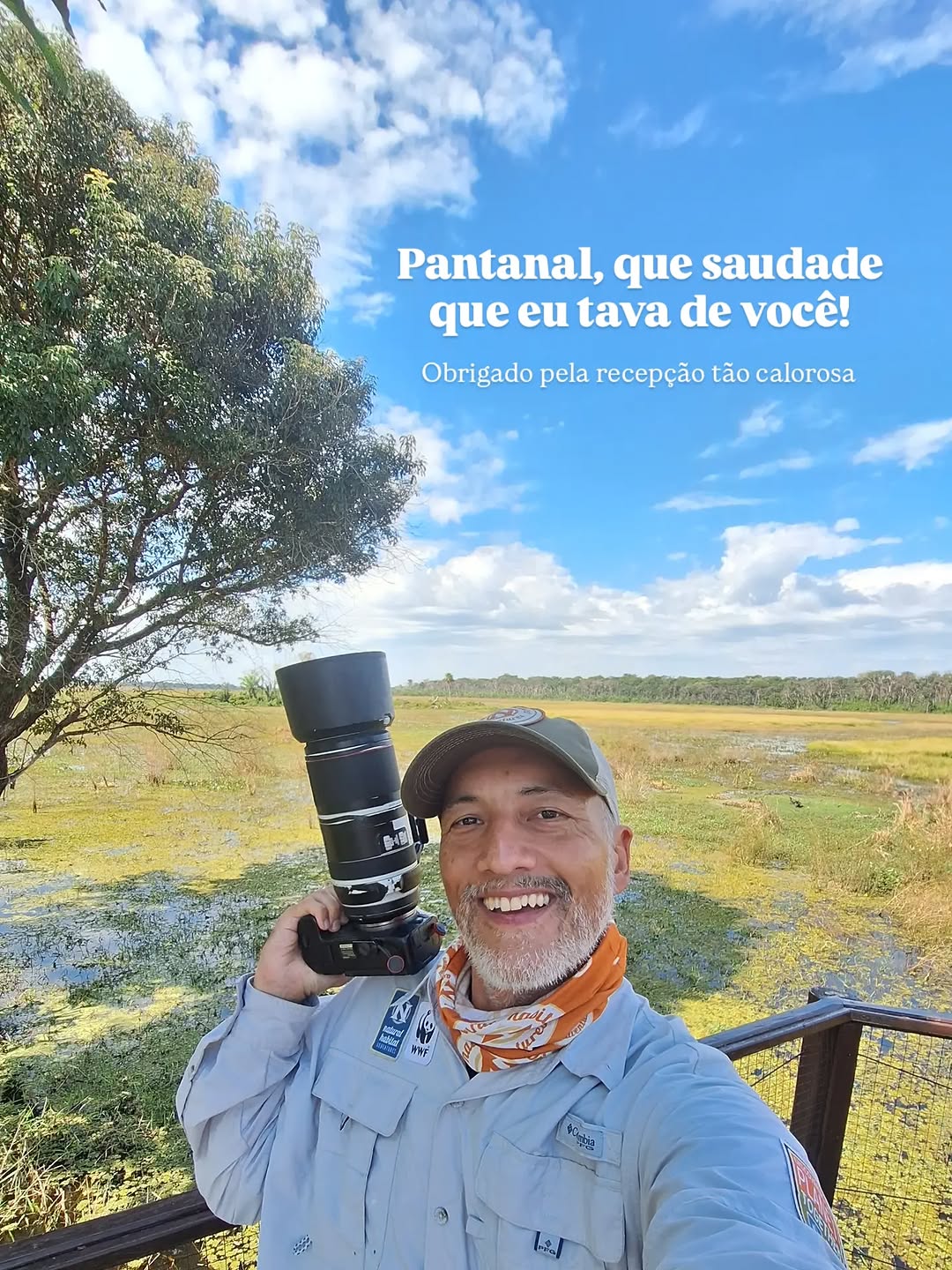Foram 6 meses sem te ver, mas cara, pareceu uma eternidade! Tava com saudade do vento no rosto pra subir o rio e chegar no Encontro das Águas. Saudade de fazer a curva e me deparar com uma onça-pintada. Saudade de ver o céu pintado com a cor das araras. Saudade de ver a imensidão do tuiuiú abrindo as asas. Saudade de ver o pôr do sol mais bonito do planeta! 

Como é bom estar de volta! Obrigado por tudo, Pantanal!
---

It had been six months since I last saw you, but honestly, it felt like an et