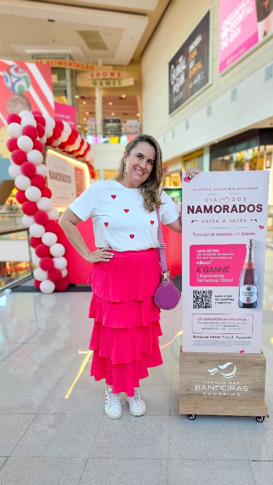 Momento a dois pede um brinde especial! 🥂✨
O Dia dos Namorados está chegando e o Shopping Parque das Bandeiras preparou um presente exclusivo para celebrar o amor.

De 01 a 14 de junho, você pode ganhar um espumante Miolo Terra Nova Brut Branco para tornar sua comemoração inesquecível!

Como garantir o seu:

1️⃣ Acumule R$ 500,00 em compras no shopping Parque das Bandeiras;
2️⃣ Conclua o desafio de Mês dos Namorados no aplicativo do shopping dentro do aMais.
3️⃣ Retire seu brinde (limite de 1 p