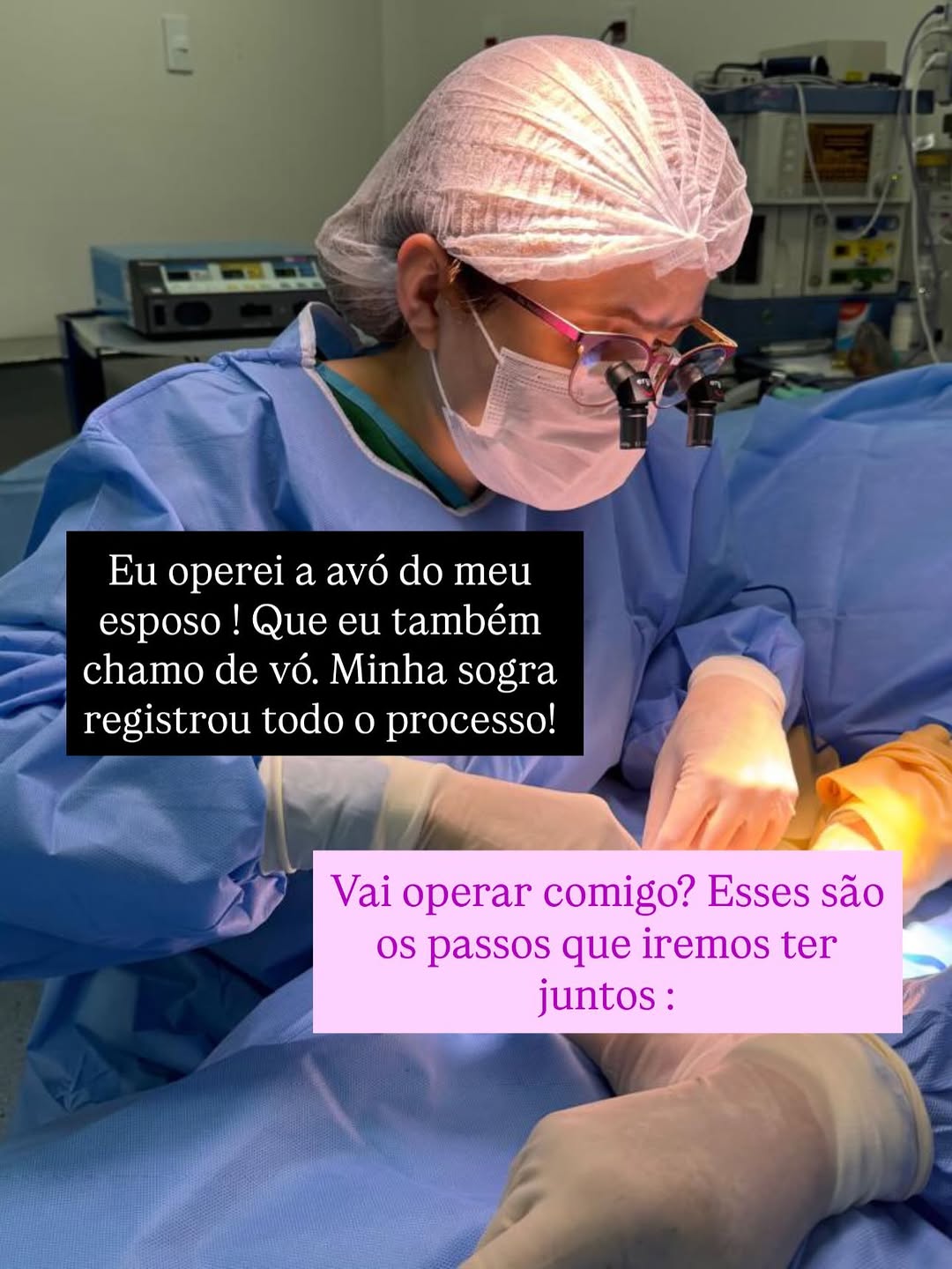 “Dra, como vai ser no dia da minha cirurgia ? 

Tive a honra de operar minha avó Mazé e minha sogra registrou da internação a saída do hospital! 

Agora você sabe o passo a passo que iremos viver juntos. 

🙏🏻❤️ 

Conte comigo pra recuperar sua qualidade de vida através da saúde de suas mãos. 

Dra. Renata Pontes CRM MA 9006 
Cirurgiã da Mão RQE 5458 
Ortopedista e Traumatologista RQE 5243