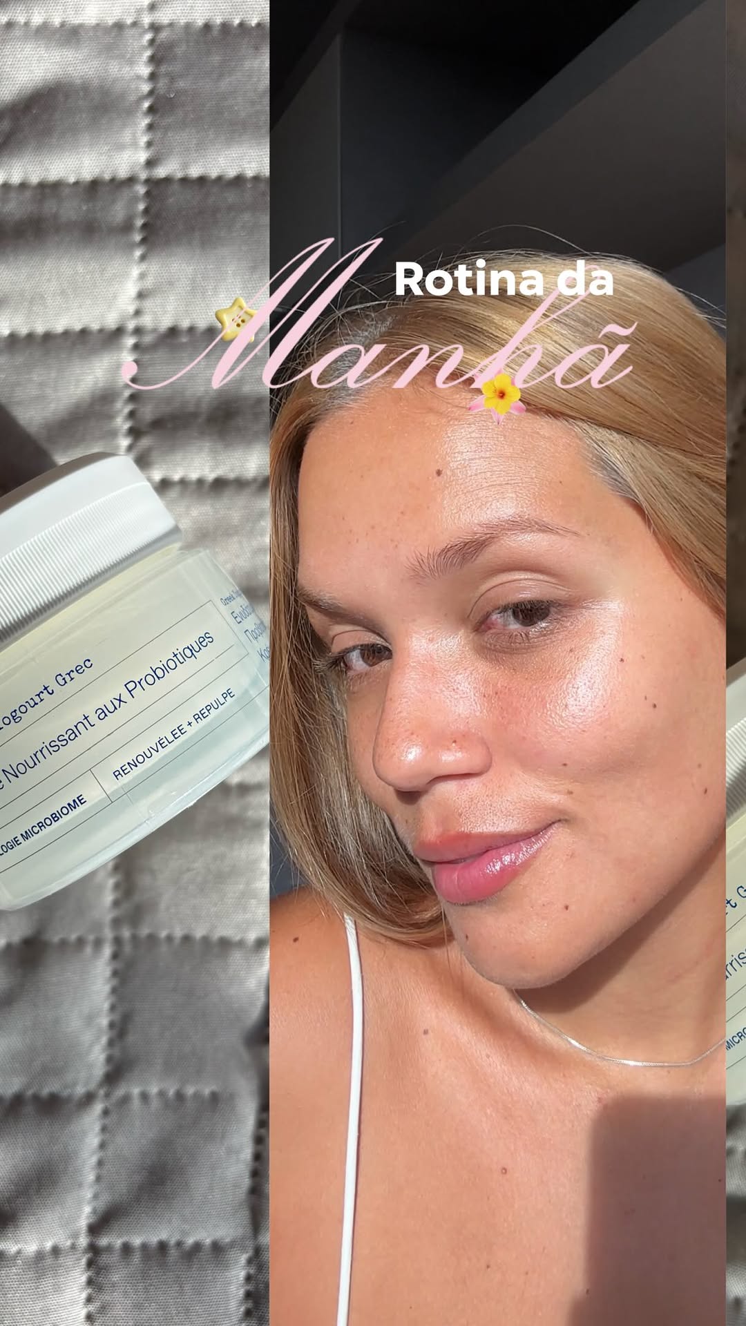 ultimamente minha parte favorita da manhã tem sido fazer skincare e o creme gel linha Greek Yoghurt da Korres ganhou um espaço na minha rotina, ele tem uma textura super leve, deixa minha pele muito hidratada e pra fazer o combo perfeito uso junto com o sérum e nossa, minha pele fica com aquele glow que eu amo 🤍 inclusive amigas, minha pele continuou linda até depois do treinão😭✨ E no site da Korres www.shopkorres.com.br vocês conseguem usar meu cupom VIALVES pra garantir desconto ⭐️✨ @korresb