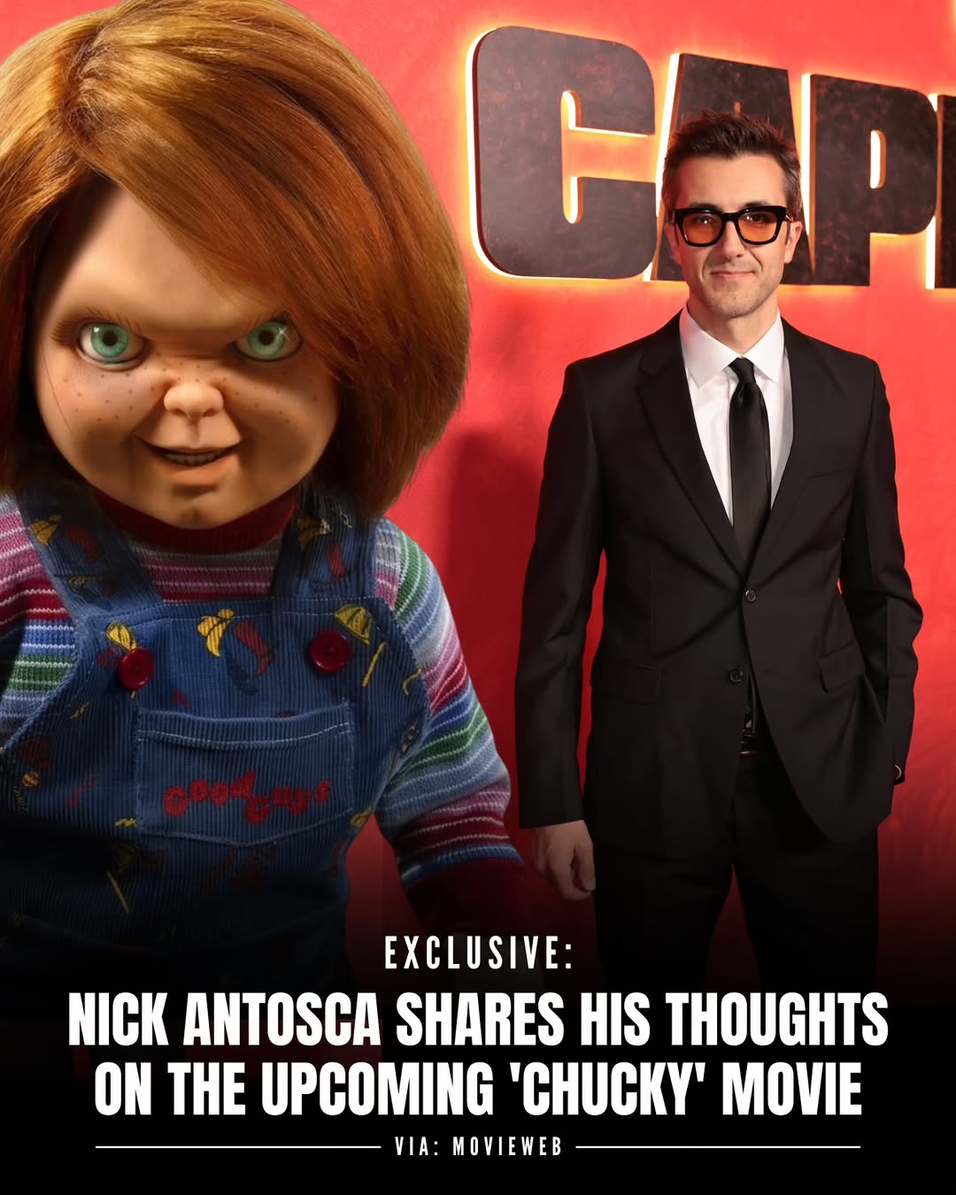 | ​Enquanto promovia sua aguardada nova série para a Apple TV+, Cape Fear, o produtor executivo Nick Antosca foi questionado por Wolfman Monsterman, do portal MovieWeb, sobre o status do próximo filme do Chucky. 

Mantendo o mistério, Antosca não confirmou detalhes específicos sobre a produção, mas fez questão de demonstrar seu total apoio e entusiasmo pelo criador da franquia, Don Mancini, e pelo legado do boneco assassino.

​Essa forte conexão não é de hoje. Antes de unirem forças na elogiada 