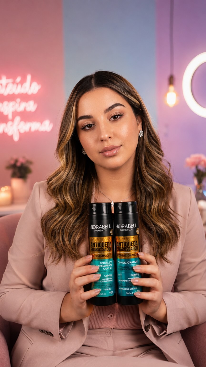 Oi Oi divas 🩷💫
-
Vamos começar nossa quarta com a melhor linha que eu conheci para meus cabelo pós química.
-
Eles estavam quebradiços e cada vez mais finos! 
E a @hidrabell veio salvar meu cabelo 🩷💫