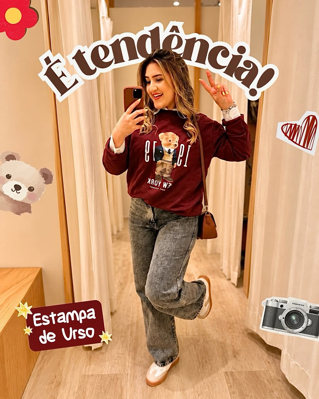 Tive que trazer esse look pro feed, tá lindimaisssss!!! 🥰🐻

E adivinha o precinho que paguei nesse moletom lindo? 🤭
Quer o link? Comenta aí!!! 🔗

#look #inspiracaolook #modafeminina #estilo #explorar