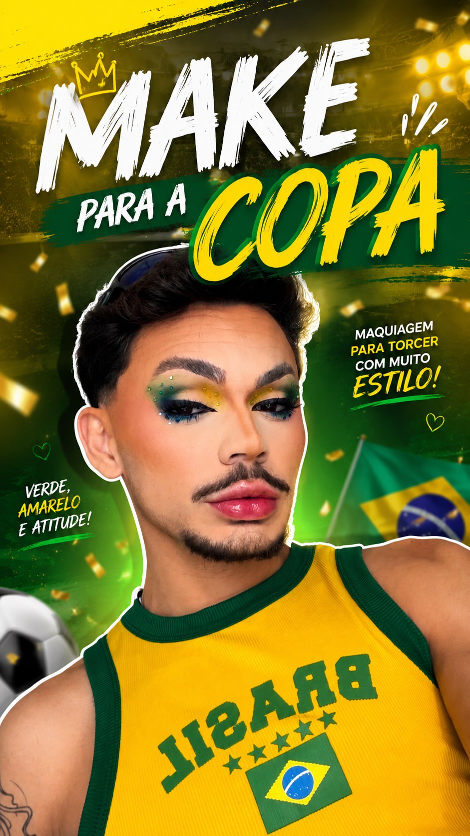 Vem fazer uma Make bem brasileirinha 💛💚✨🇧🇷
•
•
•
#maquiagem #makedacopa