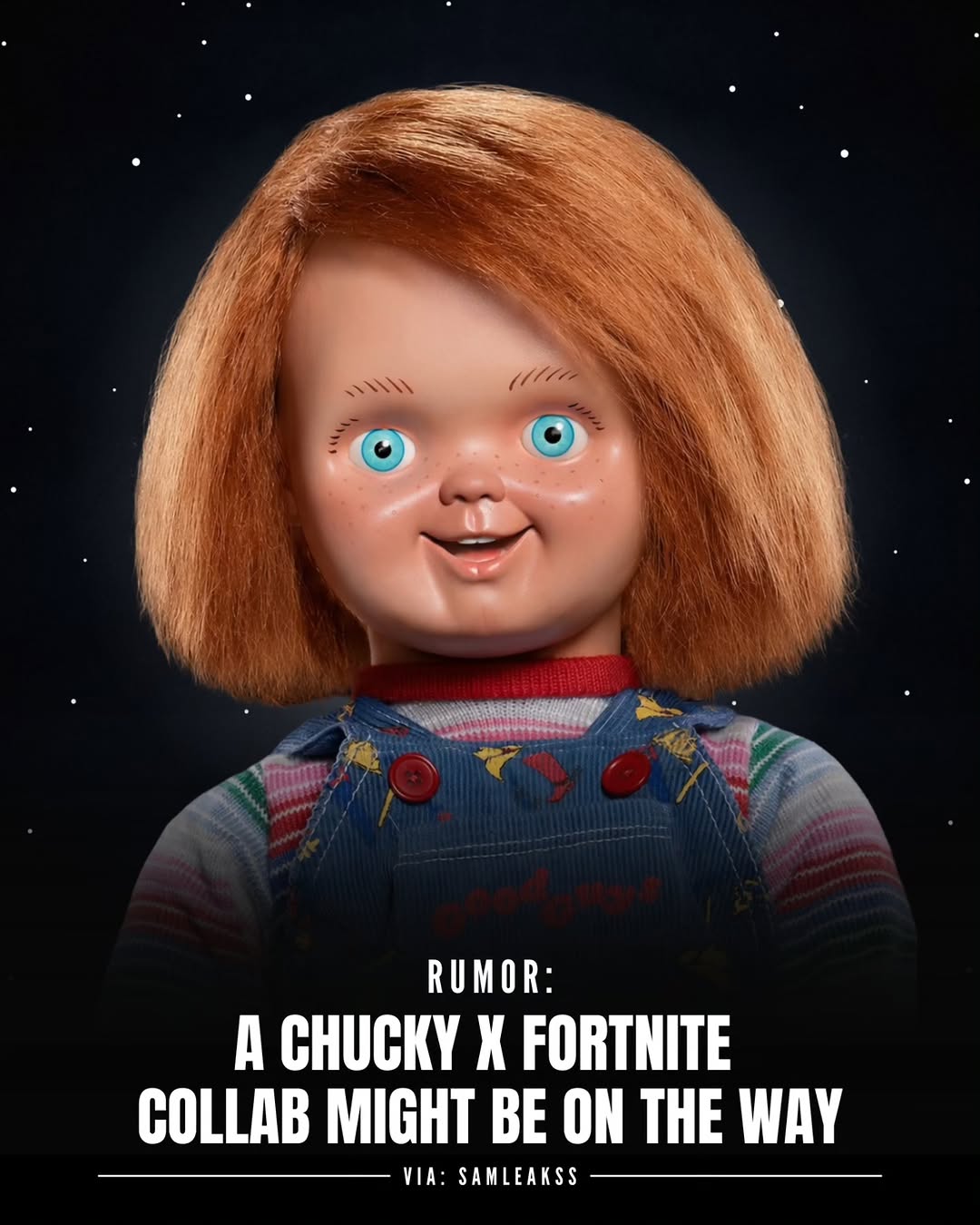 | Um novo rumor está agitando a comunidade de dataminers! Recentemente, foram encontradas texturas de rodas com o tema "Good Guys" escondidas nos arquivos do Fortnite.

​Tudo indica que uma colaboração com a franquia do boneco assassino pode estar a caminho, possivelmente trazendo itens de personalização automotiva para o Rocket Racing e Battle Royale. 

Será que teremos o próprio Chucky como um acessório para as costas ou um cosmético no jogo? Fiquem atentos para novos detalhes em breve!

🏷 #F