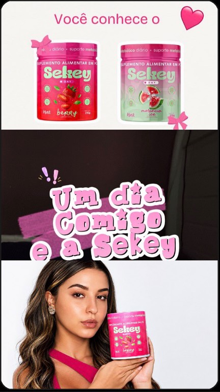 Oooi divas Venha viver o Sekey comigo 🩷✨
Do Dia a noite 🩷 @eisekey 🩷
-
O Day: acelera meu metabolismo, ajuda a desinchar, ajuda desinflamar e te dar + energia 🩷✨
-
Night: ele ajuda a manter a digestão normal desinflama dormindo e ainda contém melatonina que auxilia muito em um noite calma 🩷✨