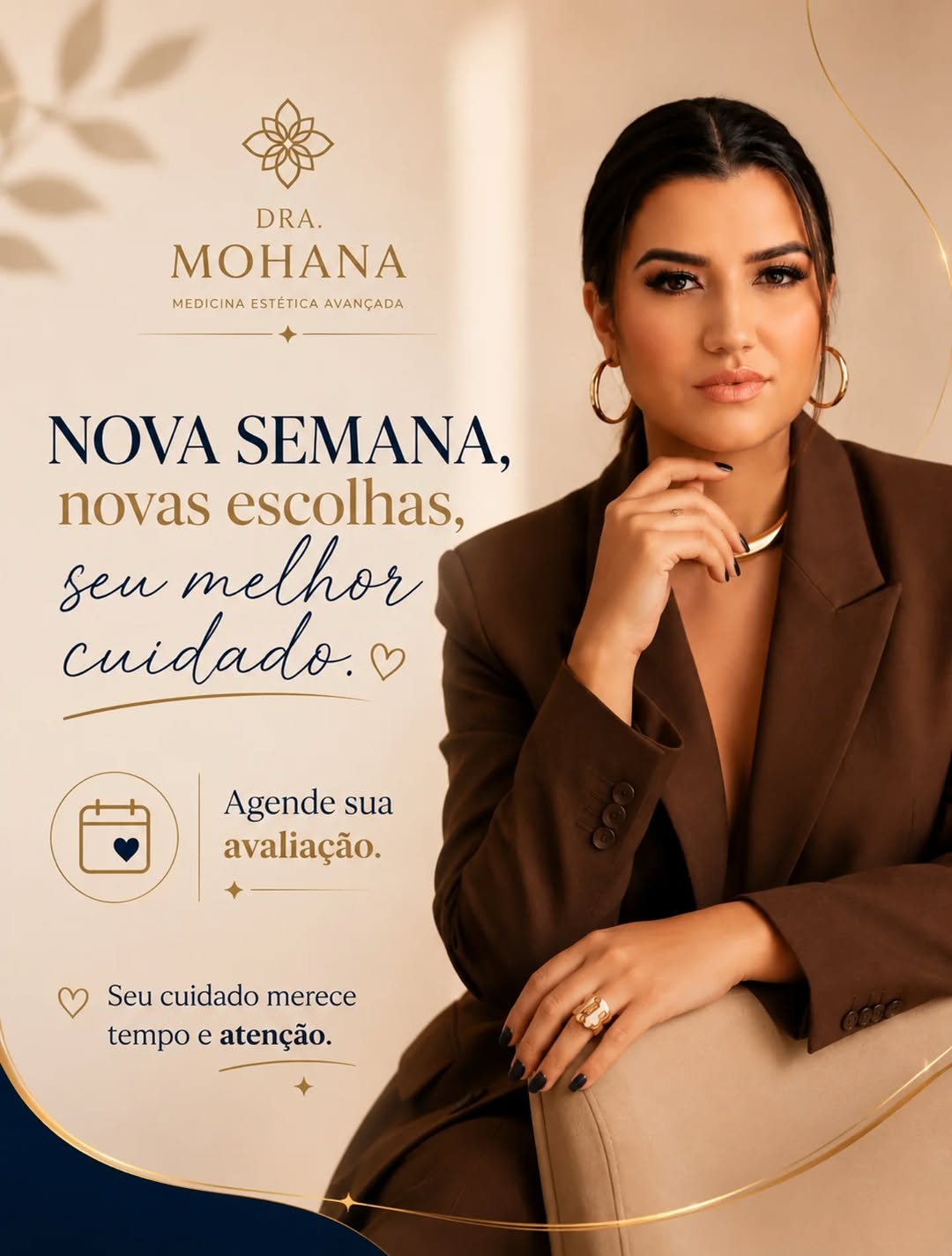 Uma nova semana também pode ser um novo momento para olhar com mais carinho para você.

Cuidar de si vai muito além da aparência. É uma escolha que envolve bem-estar, autoestima, confiança e qualidade de vida.

Cada paciente possui características, necessidades e objetivos únicos. Por isso, a avaliação individualizada é o primeiro passo para um planejamento seguro e responsável.

Que esta semana seja um convite para priorizar aquilo que também merece atenção: você. ✨

⚠️ Esta publicação possui c