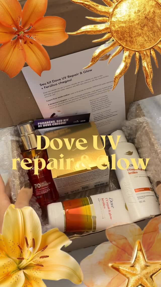 Amei receber esse kit incrível da @dovebrasil ✨
Essa nova linha se chama Dove UV Repair e Glow, ajuda a reparar os fios e proteger contra os raios UV, deixando o cabelo iluminado, hidratado e protegido!! 

#dove #meucabelocomdove #cabelosprotegidoscomdove #cabelo #viralpost