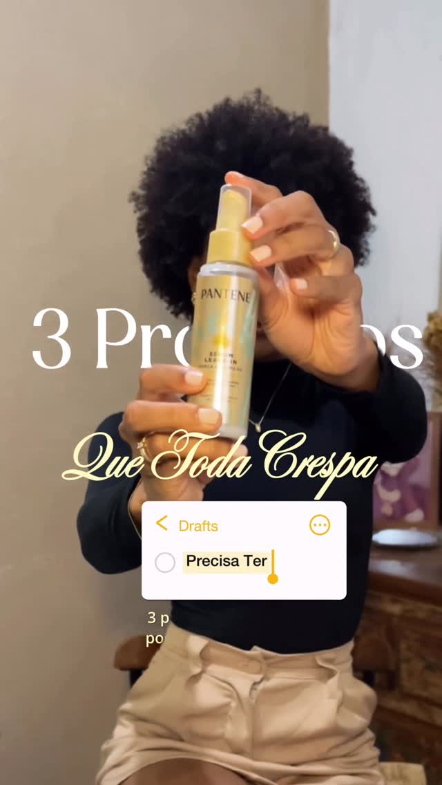 O meu 3 em 1 favorito ⭐️ é o Sérum Pantene Bambu @pantenebrasil 

Meu cabelo ama esse produto e todos os benefícios que ele traz ✨ 

Proteção térmica 
Controle de Anti frizz 
E perfeito pra usar no Day after 

Se você é crespa você precisa testar ✨

Me conta se já testou e amou 🤍

#pantene_d80a #CabeloPantene #publi #SerumPanteneBambu