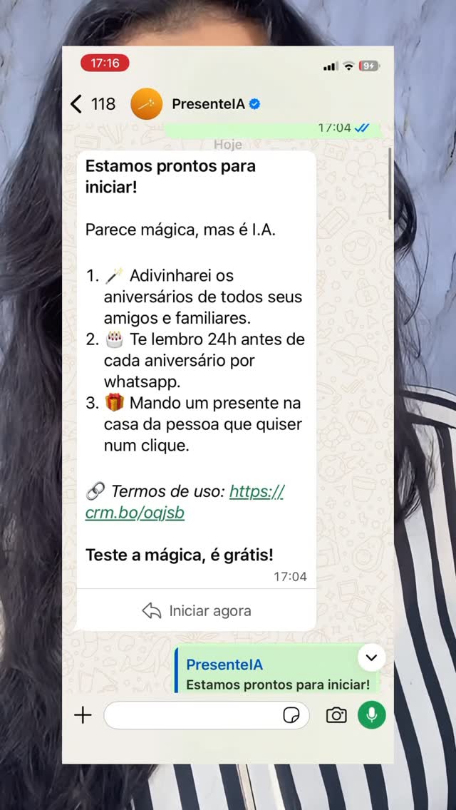 Essa indicação tá tão boa que eu precisei trazer pro Reels! ✨

Sério, a Presente IA tá me salvando e pode te salvar também 💛

#dicaboaédicacompartilhada #dica #viral #vidareal 
#presenteia