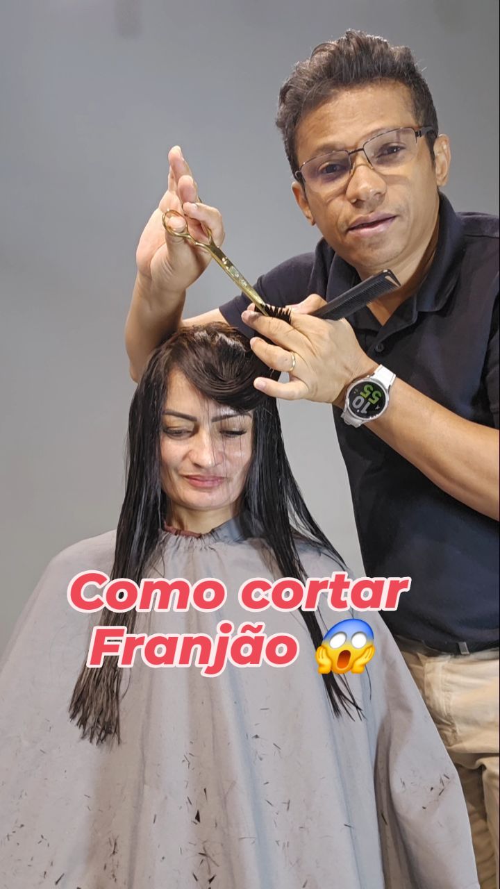 Como cortar franjão passo a passo😱